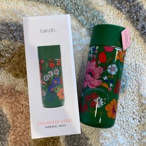 NWT ban.do stainless steel floral thermal mug/tumbler